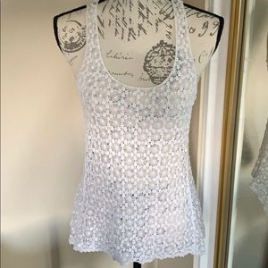 S&S Inc. lace cotton racer back tank top